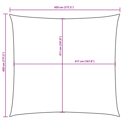 Zonnescherm Vierkant 4,5X4,5 M Oxford Stof Antracietkleurig Antraciet