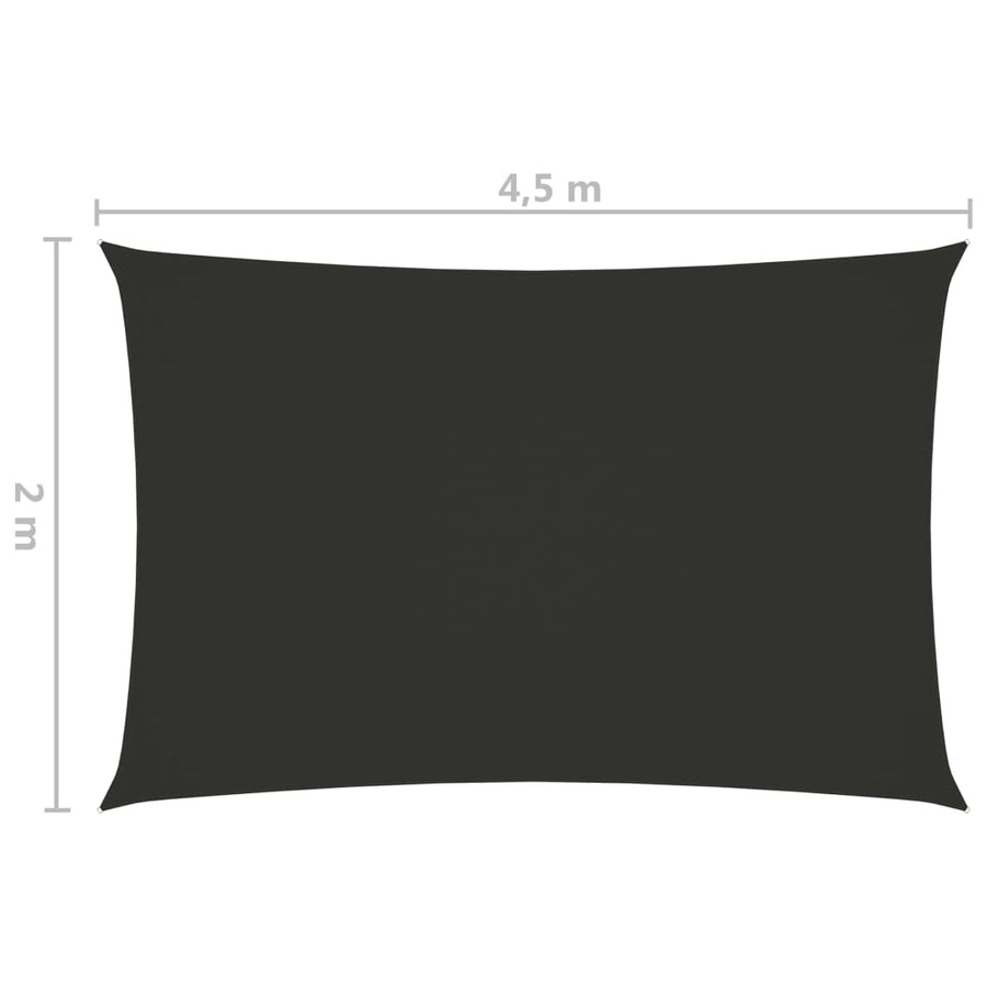 Zonnescherm rechthoekig 2x4,5 m oxford stof antracietkleurig 2 x 4.5 m