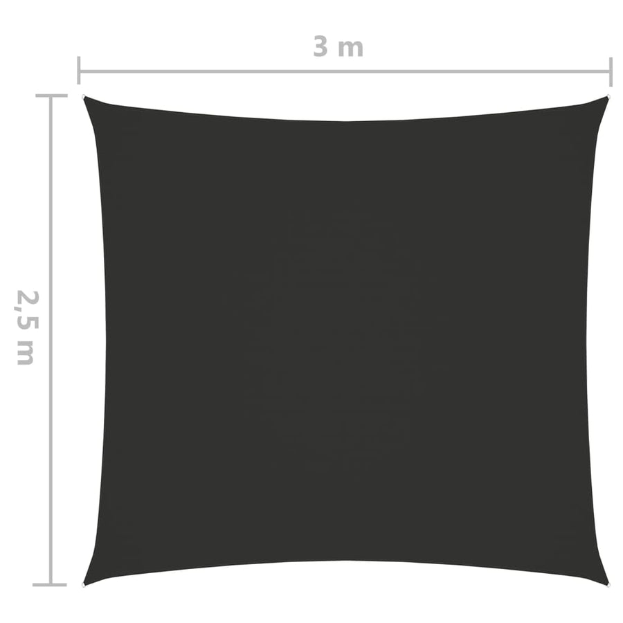 Zonnescherm rechthoekig 2,5x3 m oxford stof antracietkleurig 2.5 x 3 m