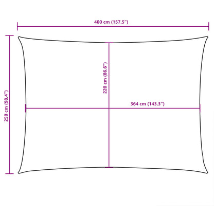 Zonnescherm Rechthoekig 2,5X4 M Oxford Stof Kleurig Antraciet 2.5 x 4 m