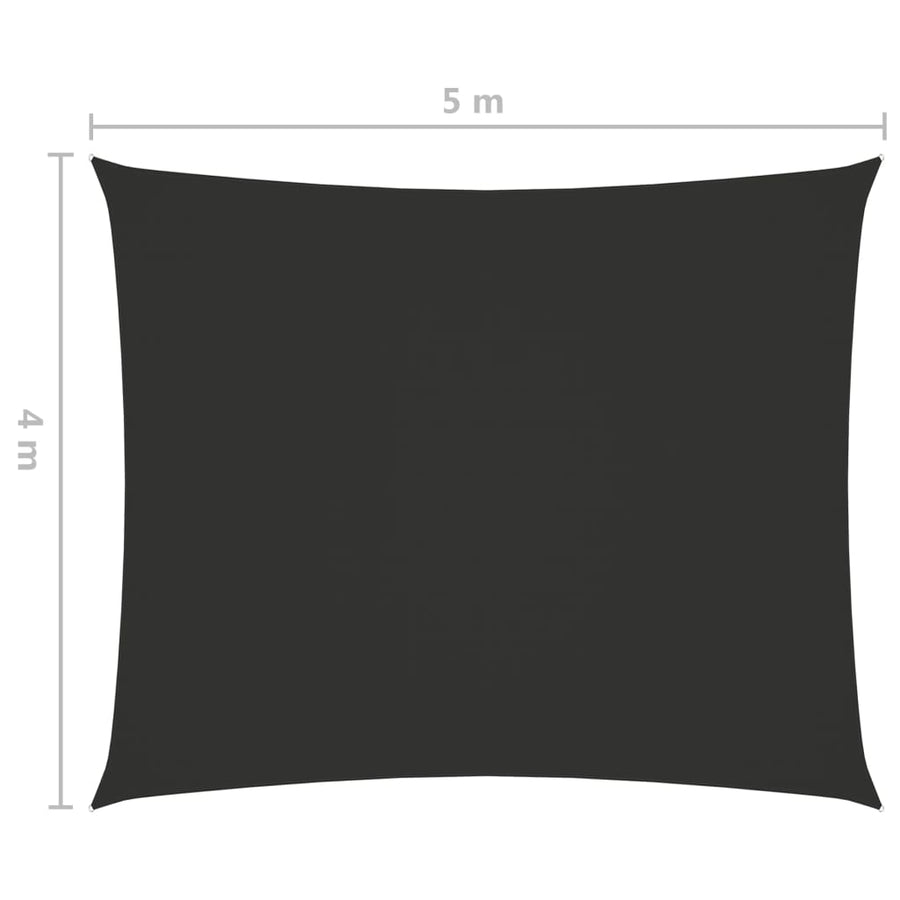 Zonnescherm rechthoekig 4x5 m oxford stof antracietkleurig 4 x 5 m