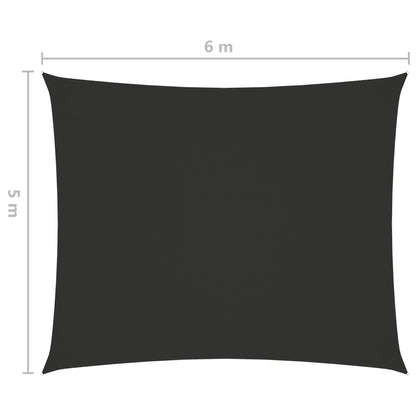Zonnescherm Rechthoekig Oxford Stof Kleurig Antraciet 5 x 6 m