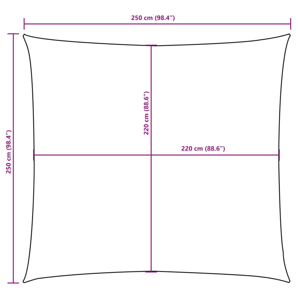 Zonnescherm Vierkant 2,5X2,5 M Oxford Stof Beige 2.5 x 2.5 m