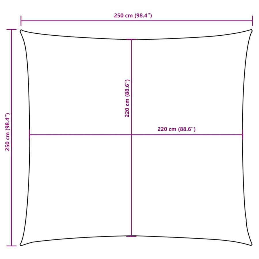 Zonnescherm Vierkant 2,5X2,5 M Oxford Stof Beige 2.5 x 2.5 m