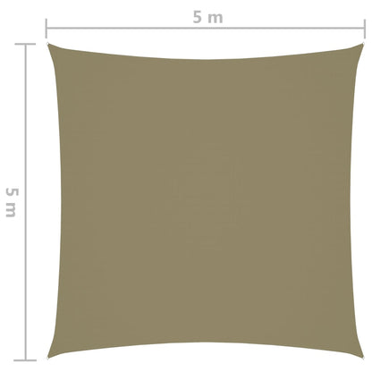 Zonnescherm vierkant 5x5 m oxford stof beige 5 x 5 m Beige