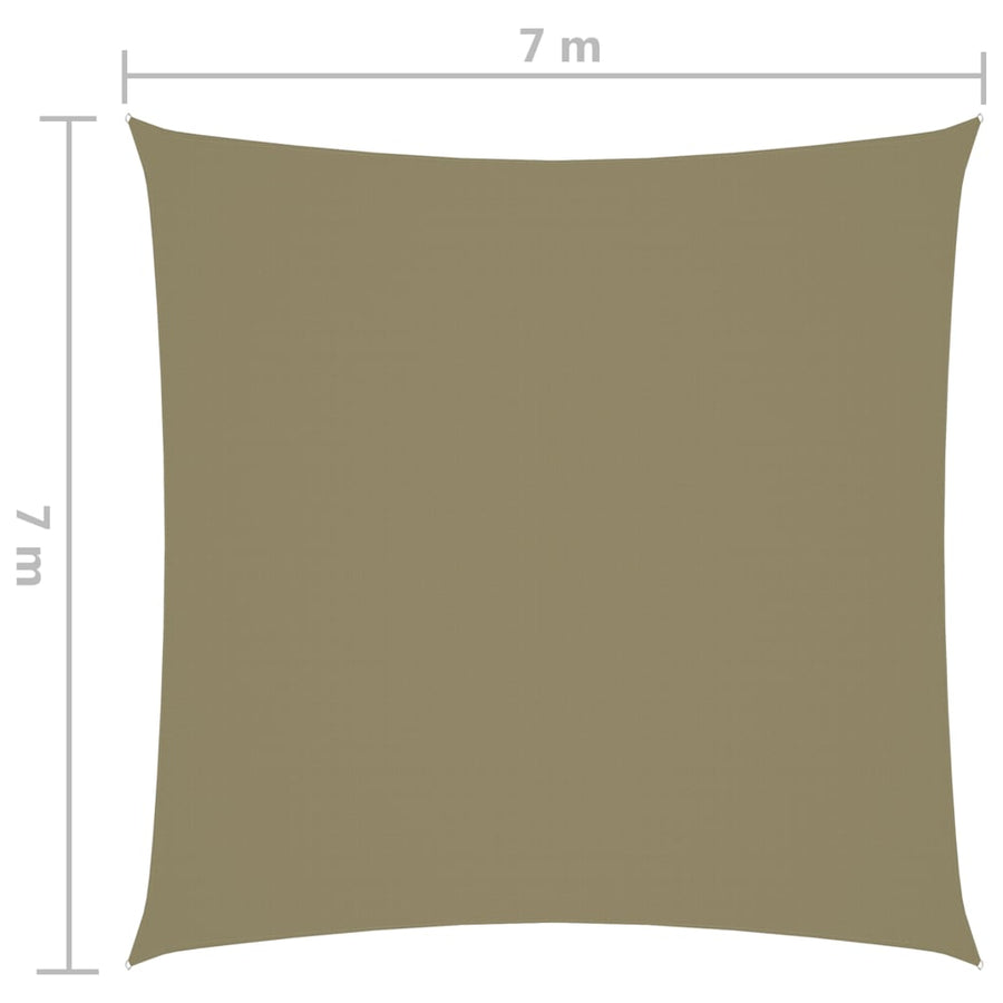 Zonnescherm vierkant 7x7 m oxford stof beige 7 x 7 m Beige
