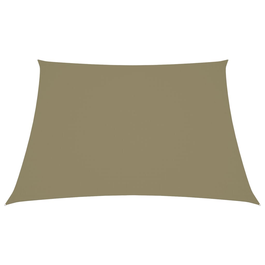 Zonnescherm rechthoekig 2x2,5 m oxford stof beige 2 x 2.5 m