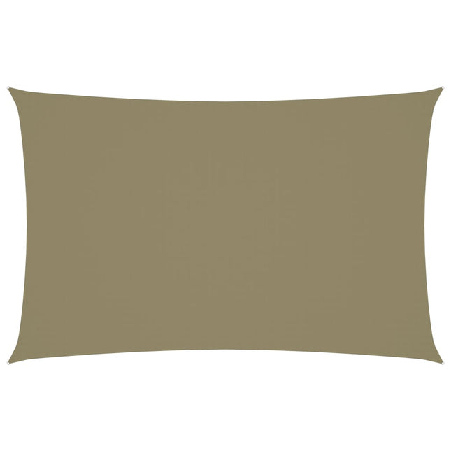 Zonnescherm rechthoekig 2x5 m oxford stof beige 2 x 5 m