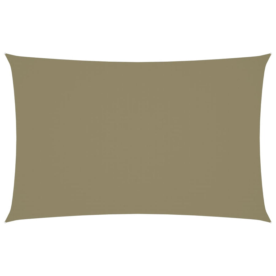 Zonnescherm rechthoekig 2x5 m oxford stof beige 2 x 5 m