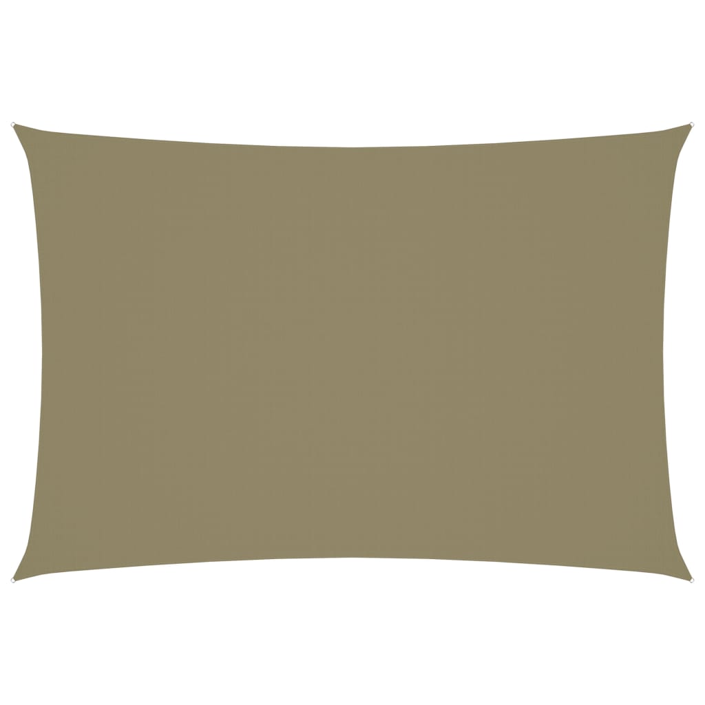 Zonnescherm rechthoekig 3x5 m oxford stof beige 3 x 5 m