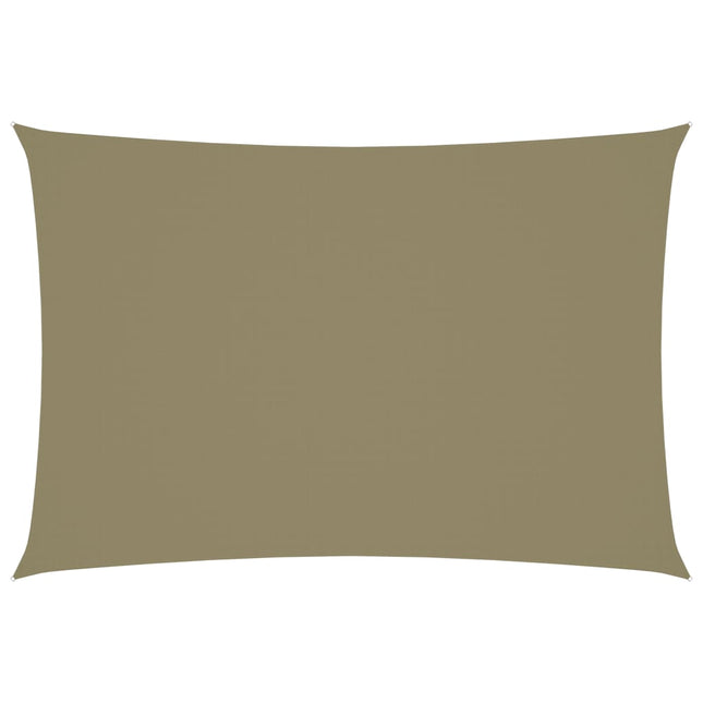 Zonnescherm rechthoekig 3x5 m oxford stof beige 3 x 5 m