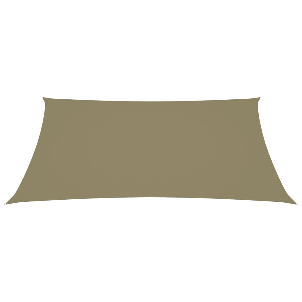 Zonnescherm rechthoekig 3x5 m oxford stof beige 3 x 5 m