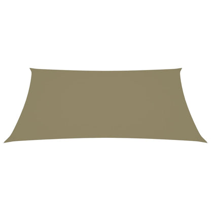 Zonnescherm rechthoekig 3x5 m oxford stof beige 3 x 5 m