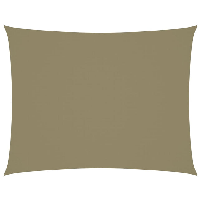 Zonnescherm Rechthoekig 3,5X4,5 M Oxford Stof Beige 3.5 x 4.5 m