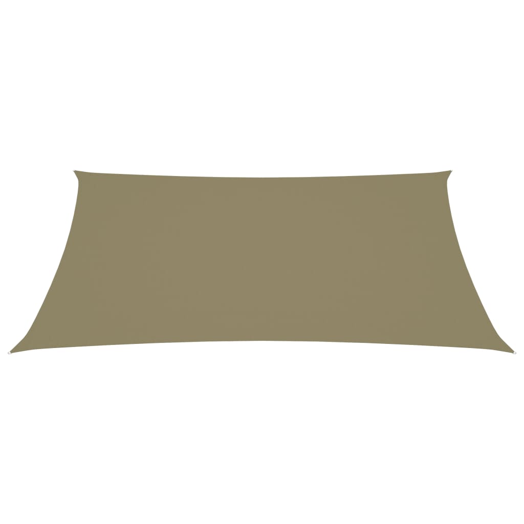 Zonnescherm rechthoekig 4x5 m oxford stof beige 4 x 5 m