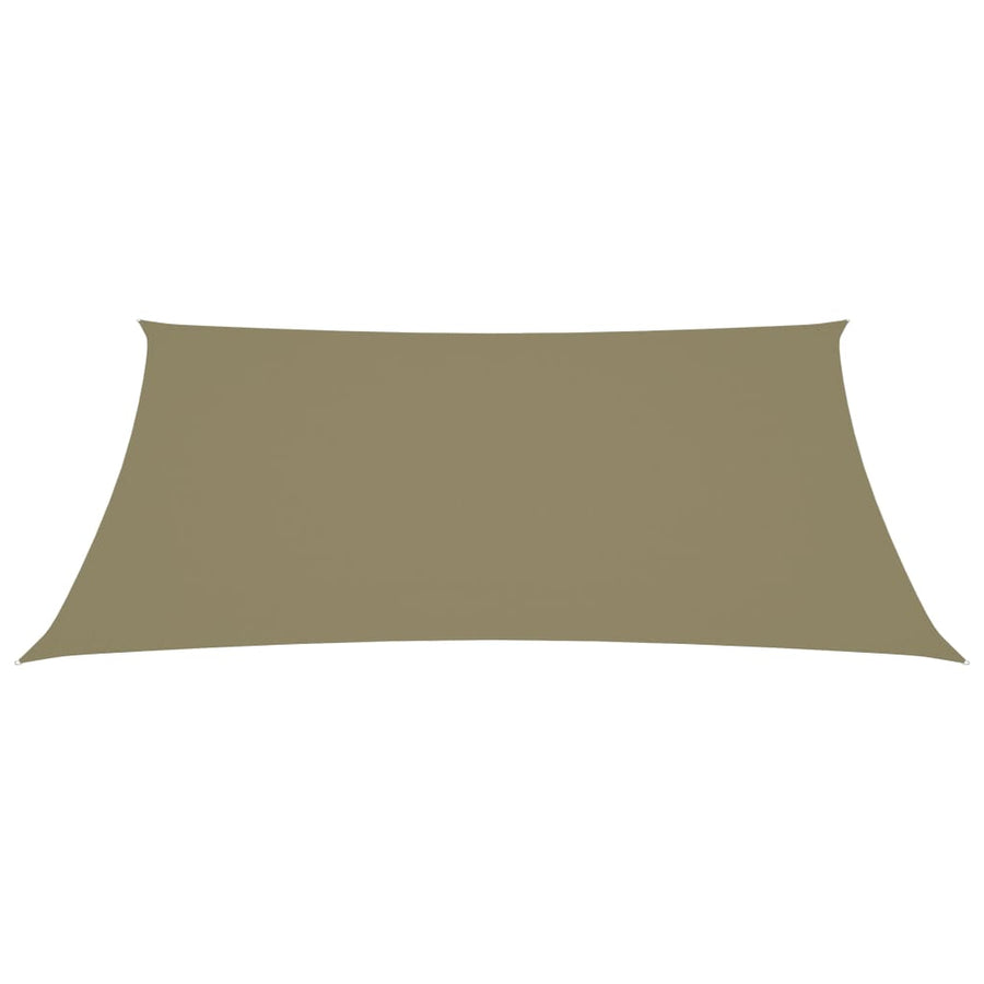 Zonnescherm rechthoekig 4x5 m oxford stof beige 4 x 5 m