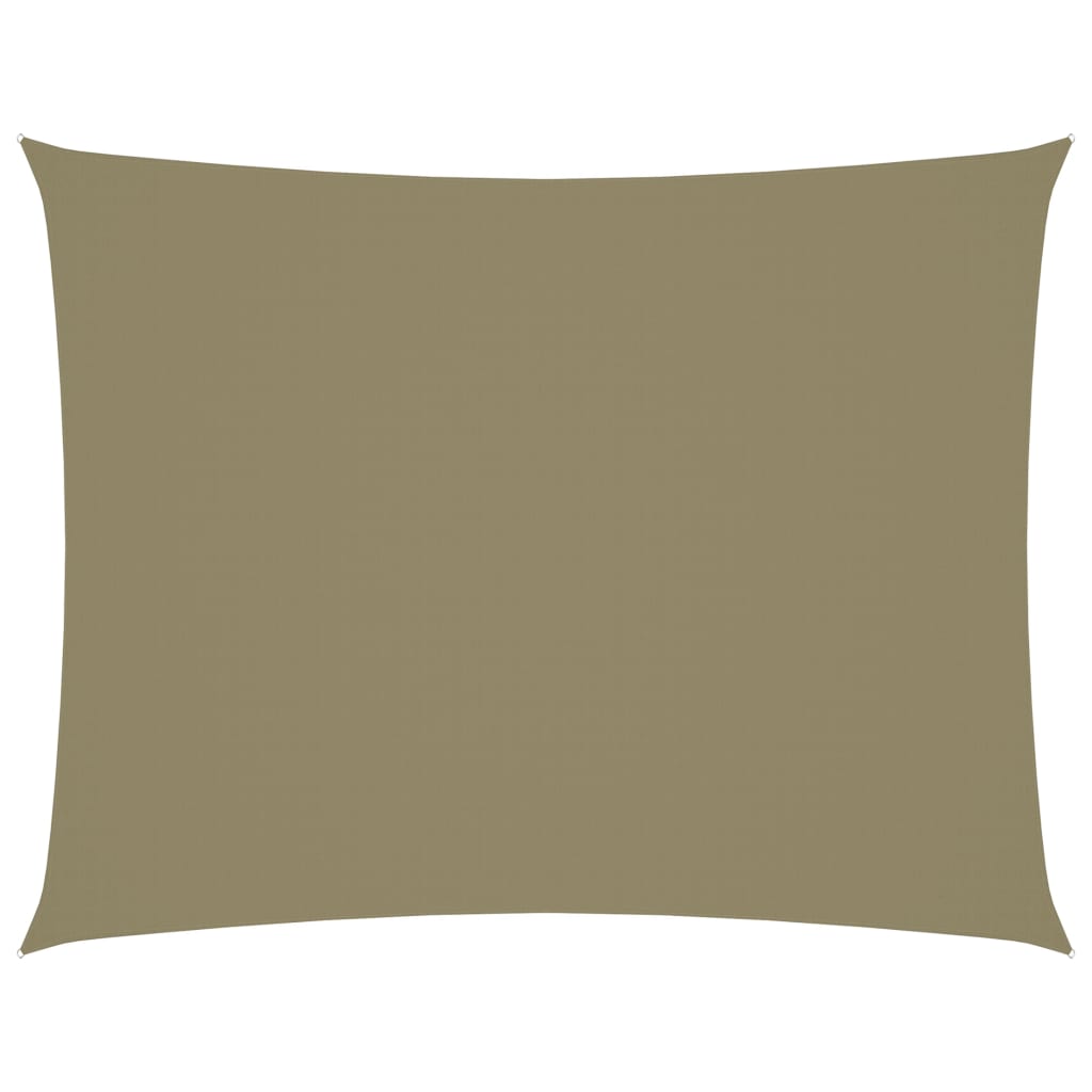 Zonnescherm Rechthoekig Oxford Stof Beige 5 x 6 m