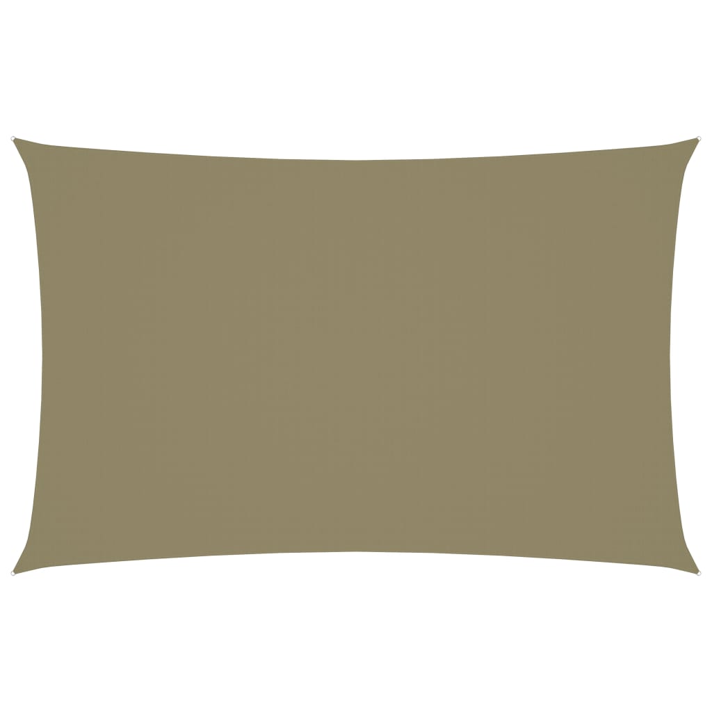 Zonnescherm rechthoekig 5x8 m oxford stof beige 5 x 8 m