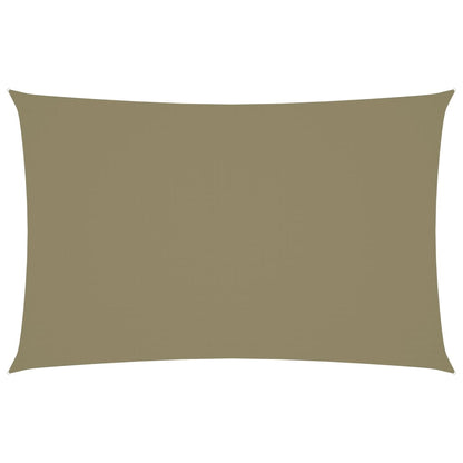 Zonnescherm rechthoekig 5x8 m oxford stof beige 5 x 8 m