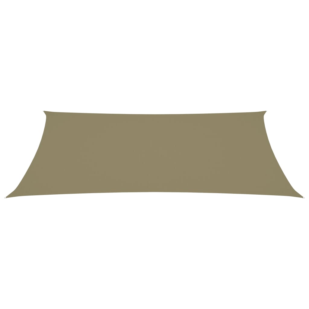 Zonnescherm rechthoekig 5x8 m oxford stof beige 5 x 8 m