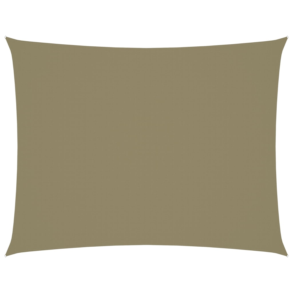 Zonnescherm rechthoekig 6x8 m oxford stof beige 6 x 8 m