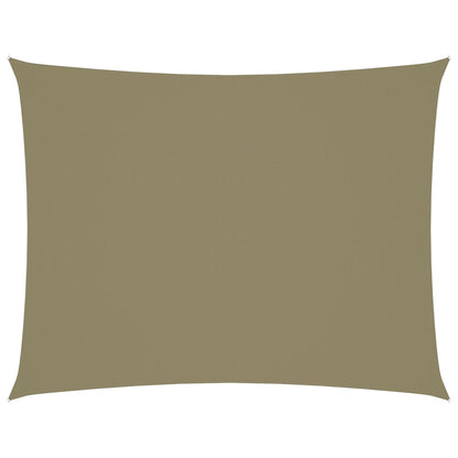Zonnescherm rechthoekig 6x8 m oxford stof beige 6 x 8 m
