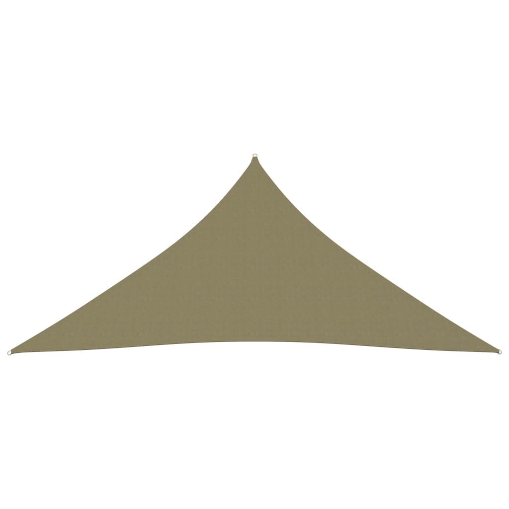 Zonnescherm Driehoekig Oxford Stof 4 x 4 x 4 m Beige