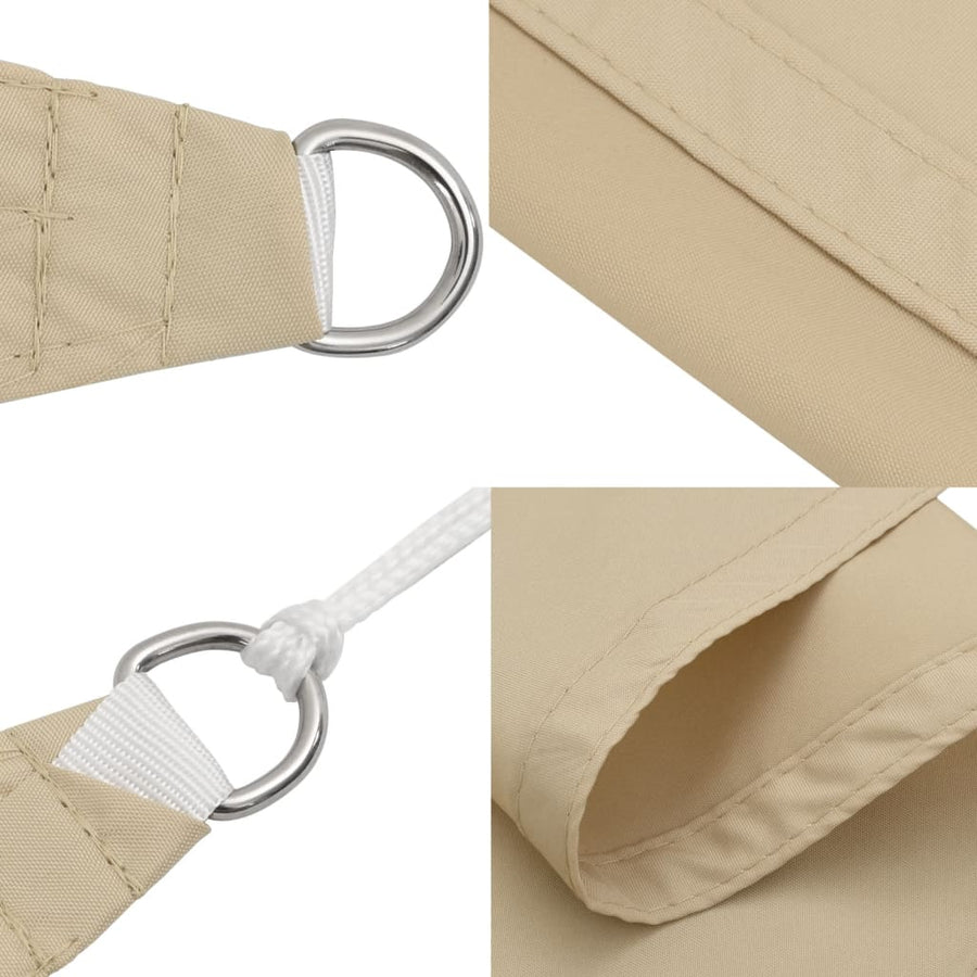 Zonnescherm Driehoekig Oxford Stof Beige 5 x 6 x 6 m