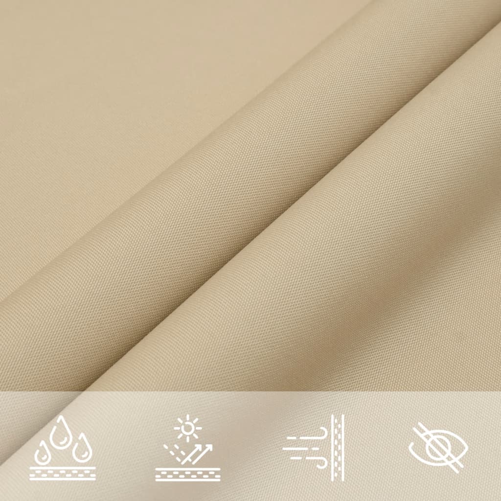 Zonnescherm Driehoekig Oxford Stof Beige 5 x 6 x 6 m