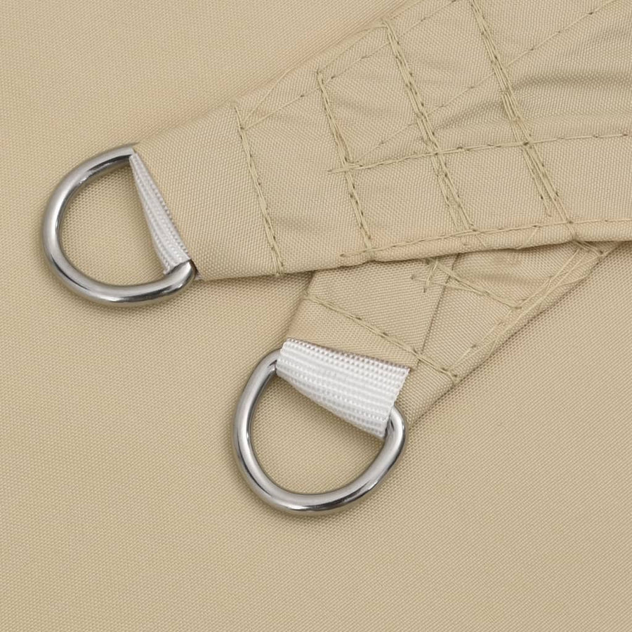 Zonnescherm Driehoekig Oxford Stof Beige 5 x 6 x 6 m