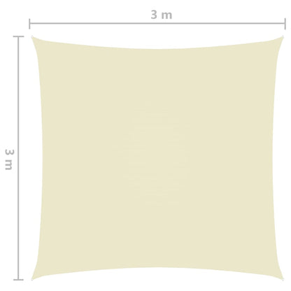 Zonnescherm vierkant 3x3 m oxford stof crèmekleurig 3 x 3 m Crème