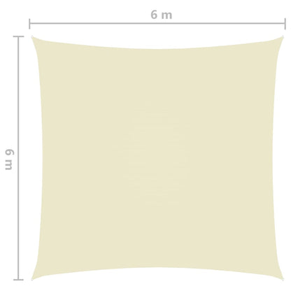 Zonnescherm vierkant 6x6 m oxford stof crèmekleurig 6 x 6 m Crème