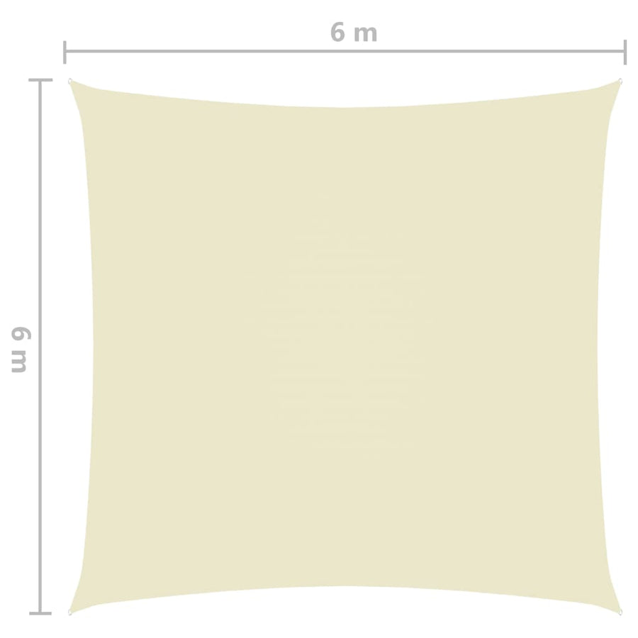 Zonnescherm vierkant 6x6 m oxford stof crèmekleurig 6 x 6 m Crème