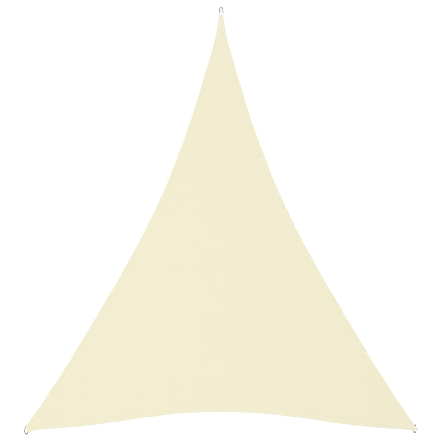 Zonnescherm Driehoekig Oxford Stof Kleurig 3 x 4 x 4 m Crème