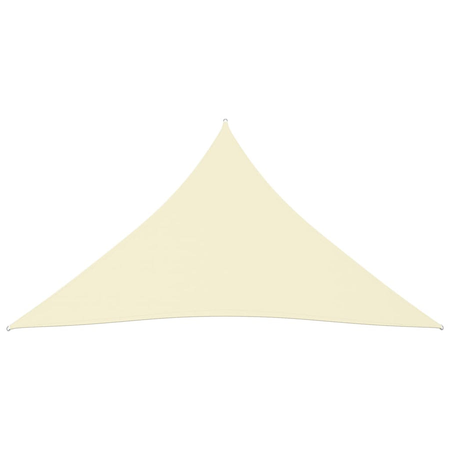 Zonnescherm Driehoekig Oxford Stof Kleurig 5 x 7 x 7 m Crème