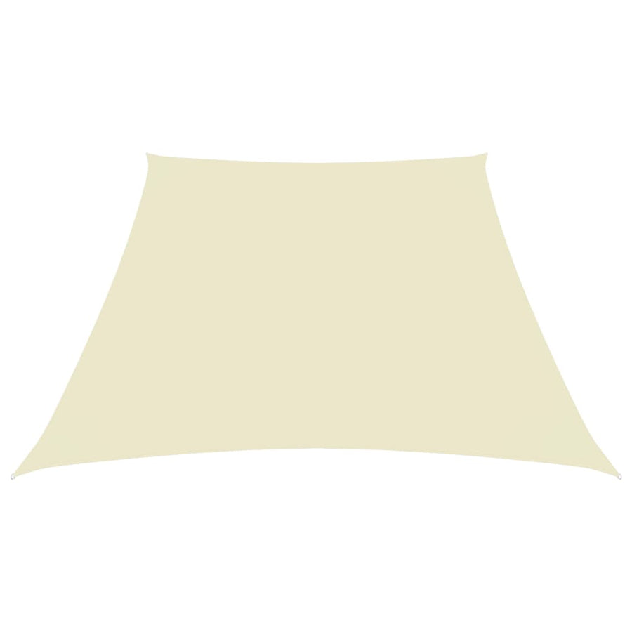 Zonnezeil Trapezium Oxford Stof Kleurig 2/4 x 3 m Crème
