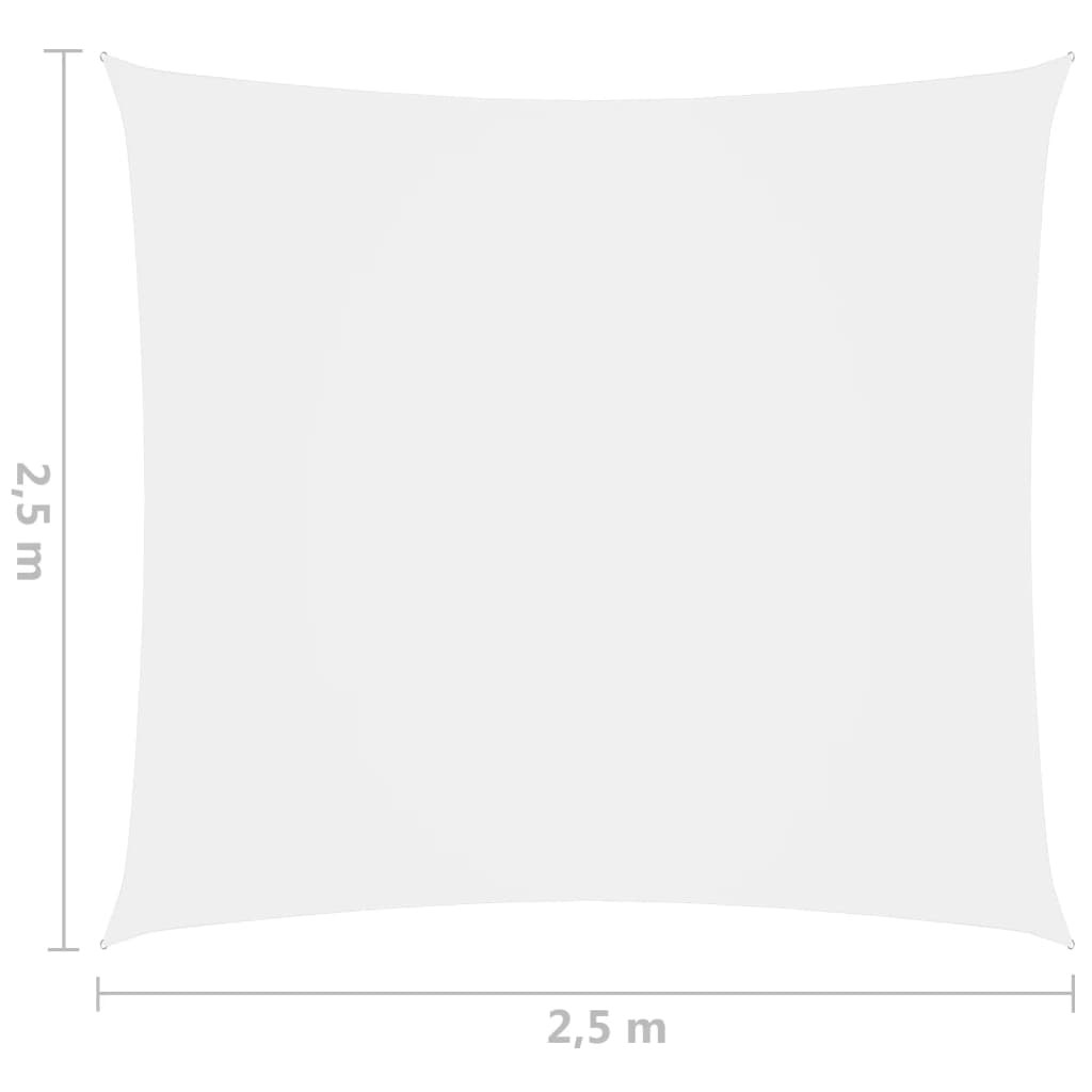 Zonnescherm vierkant 2,5x2,5 m oxford stof wit 2.5 x 2.5 m Wit