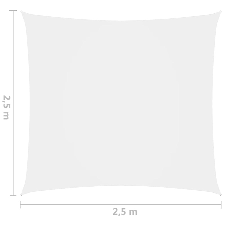 Zonnescherm vierkant 2,5x2,5 m oxford stof wit 2.5 x 2.5 m Wit