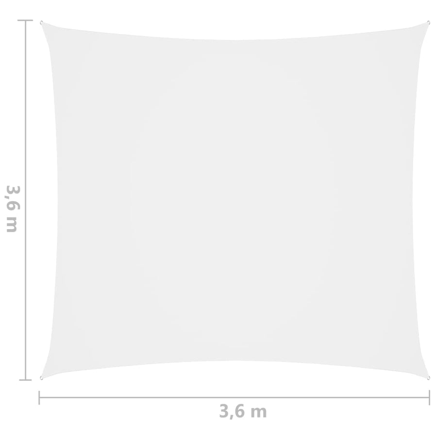 Zonnescherm vierkant 3,6x3,6 m oxford stof wit 3.6 x 3.6 m Wit