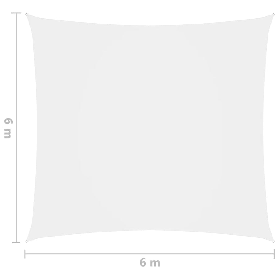 Zonnescherm vierkant 6x6 m oxford stof wit 6 x 6 m Wit