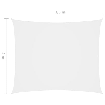 Zonnescherm Rechthoekig 2X3,5 M Oxford Stof Wit 2 x 3.5 m