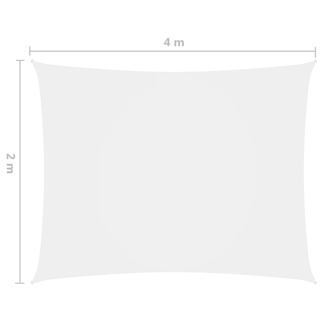 Zonnescherm Rechthoekig Oxford Stof Wit 2 x 4 m