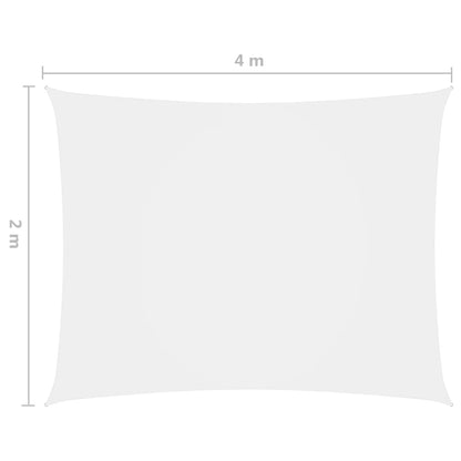 Zonnescherm Rechthoekig Oxford Stof Wit 2 x 4 m
