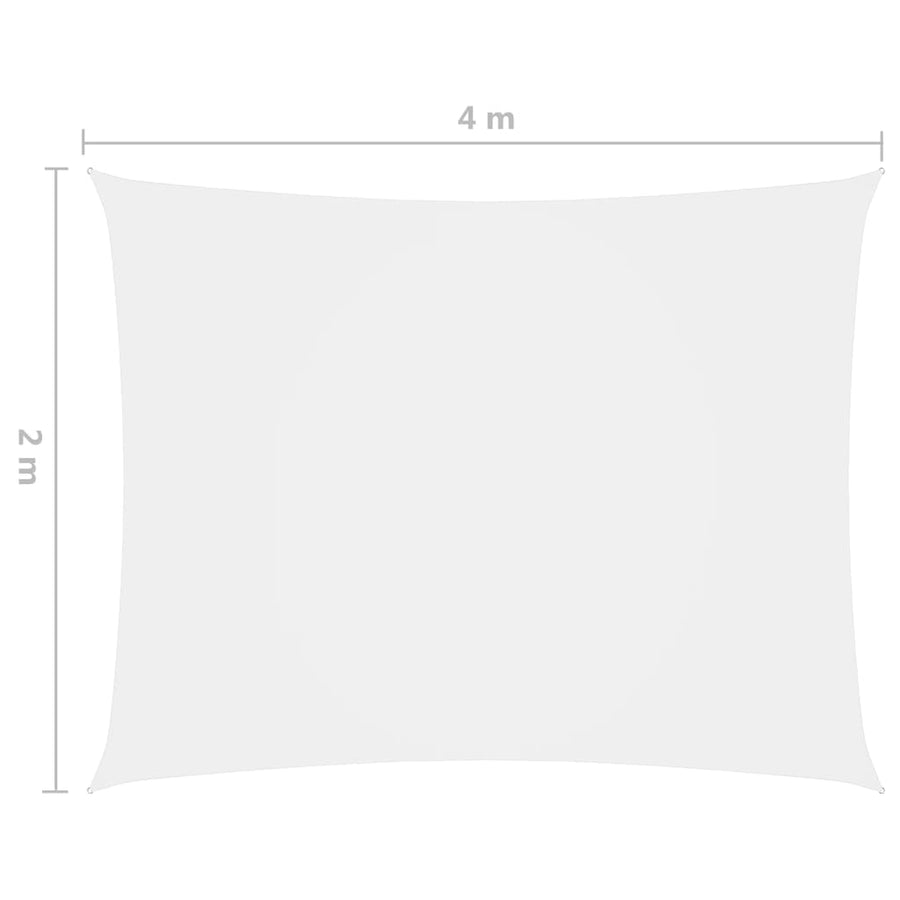 Zonnescherm Rechthoekig Oxford Stof Wit 2 x 4 m