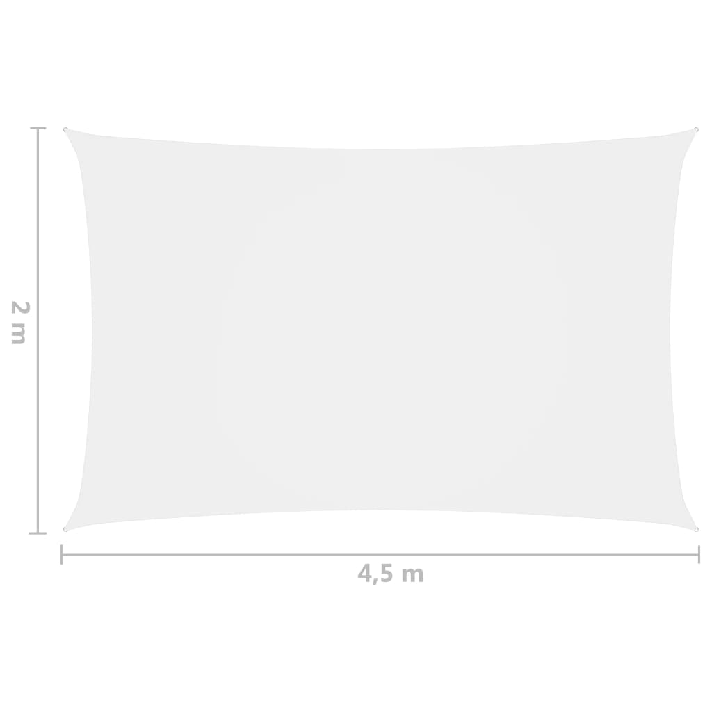 Zonnescherm Rechthoekig 2X4,5 M Oxford Stof Wit 2 x 4.5 m