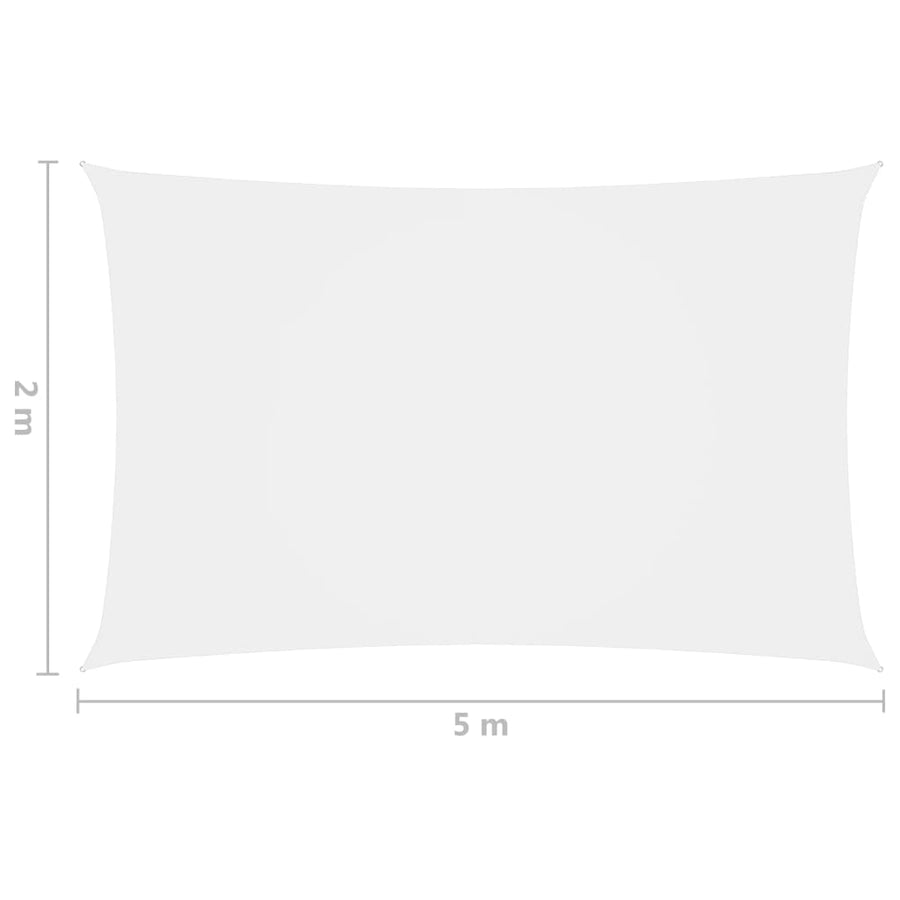 Zonnescherm Rechthoekig Oxford Stof Wit 2 x 5 m