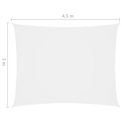 Zonnescherm Rechthoekig 3X4,5 M Oxford Stof Wit 3 x 4.5 m