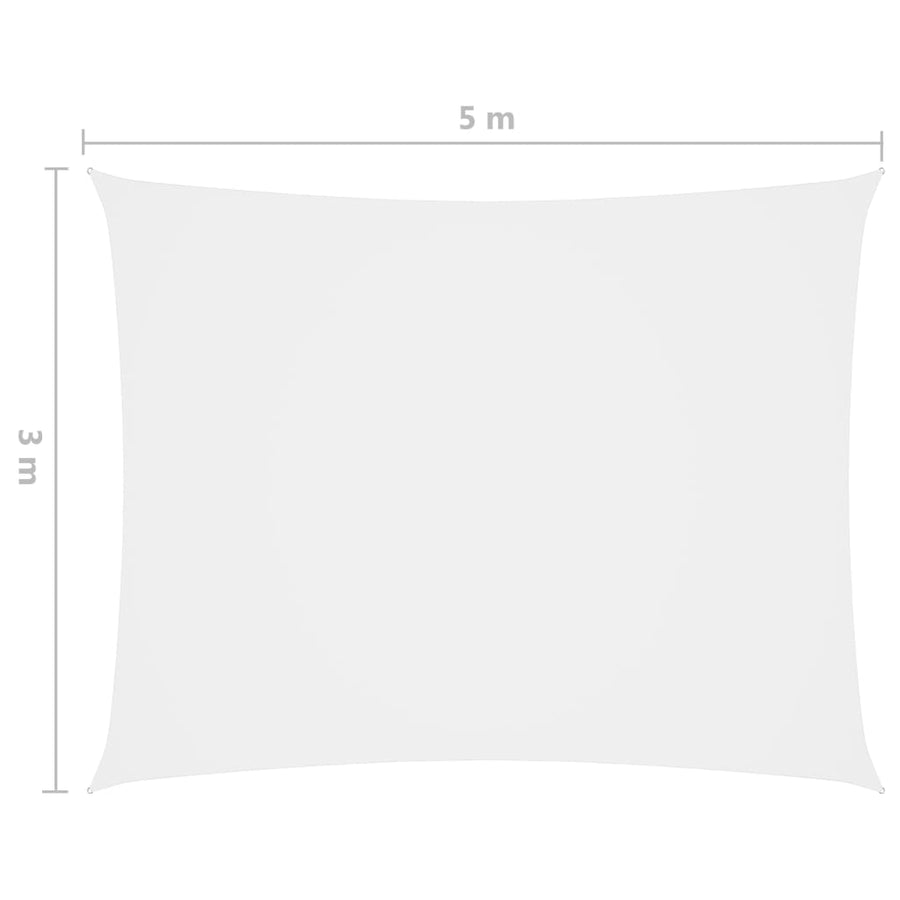 Zonnescherm Rechthoekig Oxford Stof Wit 3 x 5 m