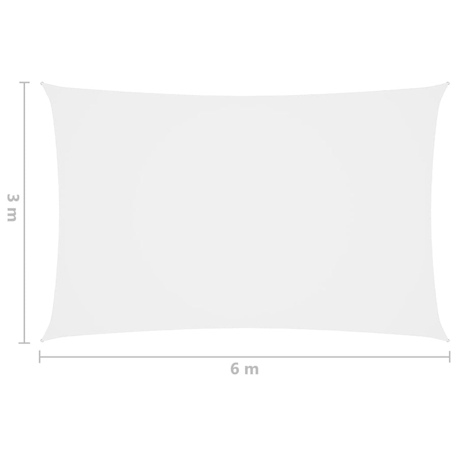 Zonnescherm Rechthoekig Oxford Stof Wit 3 x 6 m