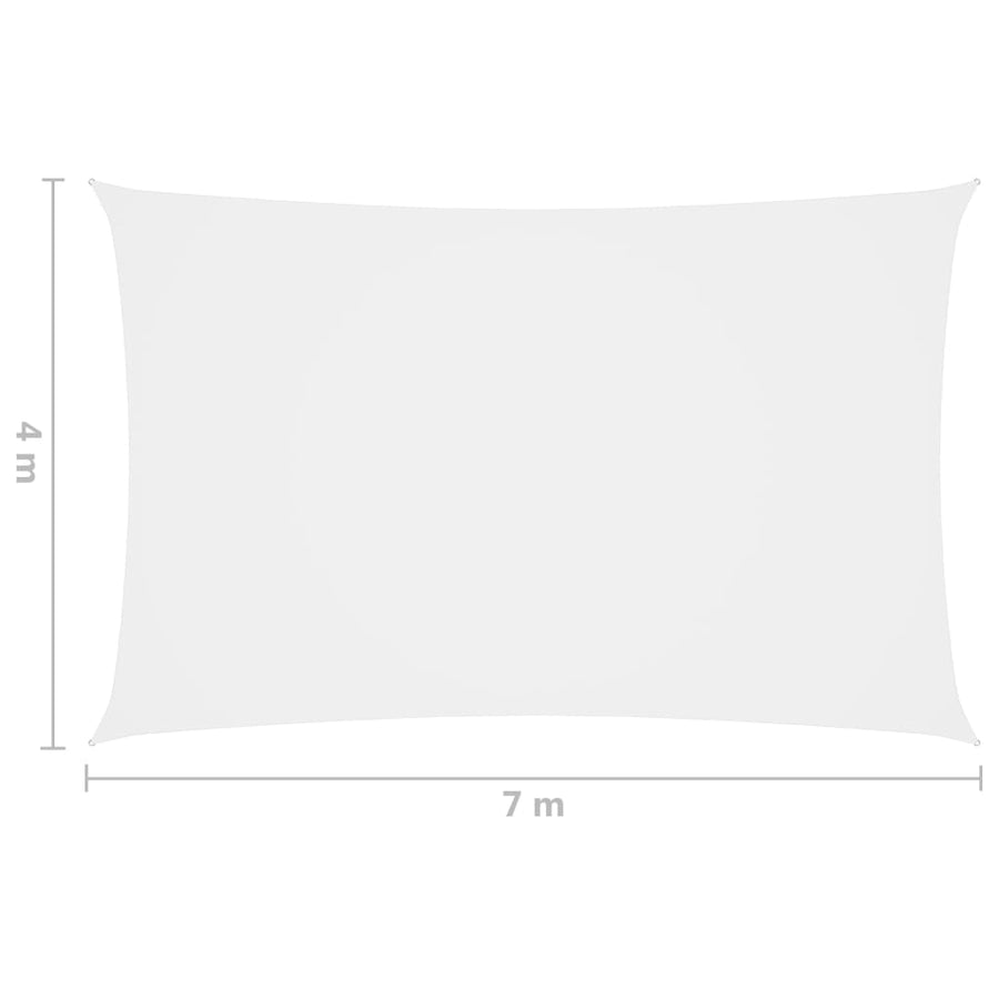 Zonnescherm Rechthoekig Oxford Stof Wit 4 x 7 m